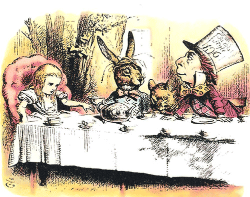 Mad Hatter's Tea Party by artist John Tenniel Mad Hatter's Tea Party by artist John Tenniel